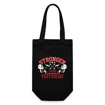 Stronger Than Yesterday - Gift Bag for Bottles - black - Front