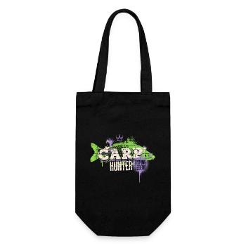 Carp Carp Hunter Fishing Angler Fish Graffiti - Gift Bag for Bottles - black - Front