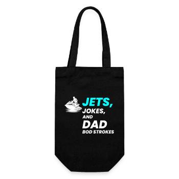 Jet Skiing Dad Humor Water Sports Summer Fun - Gift Bag for Bottles - black - Front