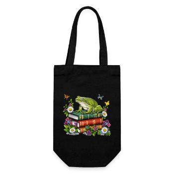 Cottagecore Frog - Gift Bag for Bottles - black - Front