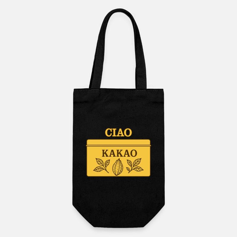 CIAO KAKAO - Geschenkbeutel für Flaschen - Schwarz