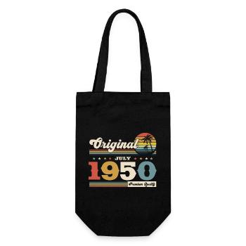 75ème Anniversaire Original Juillet Millésime 1950 - Sac à bouteille - noir - Devant