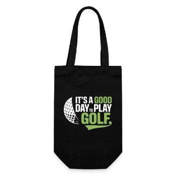 It's a Good Day to Play Golf - Gift Bag for Bottles - black - Front