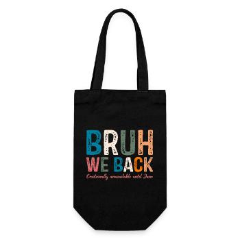 Whimsical Colourful Typography Design - Gift Bag for Bottles - black - Front