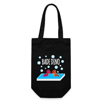 Bathing Dinos - Gift Bag for Bottles - black - Front