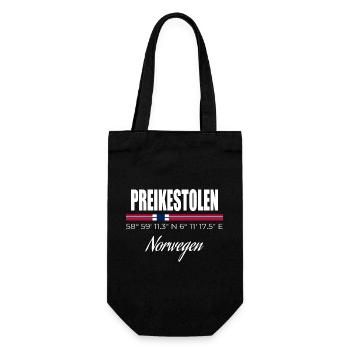 Preikestolen - Geschenkbeutel für Flaschen - Schwarz - Vorne