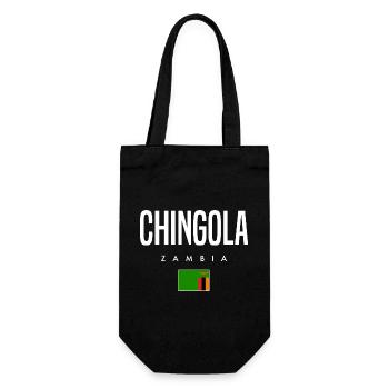 Chingola Sambia - Geschenkbeutel für Flaschen - Schwarz - Vorne