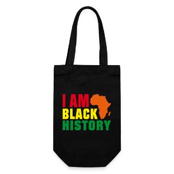 I am Black History - Geschenkbeutel für Flaschen - Schwarz - Vorne