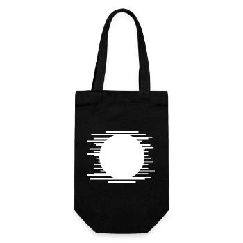 Lignes géométriques - Paysage de montagne au coucher du soleil éclatant - Sac à bouteille - noir - Devant
