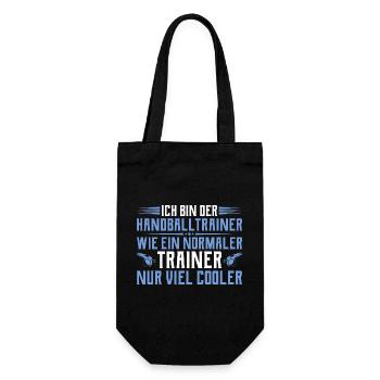 Handballtrainer - Cooler als ein normaler Trainer - Geschenkbeutel für Flaschen - Schwarz - Vorne