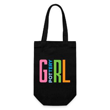 Ventilateur en céramique poterie fille déclaration - Sac à bouteille - noir - Devant