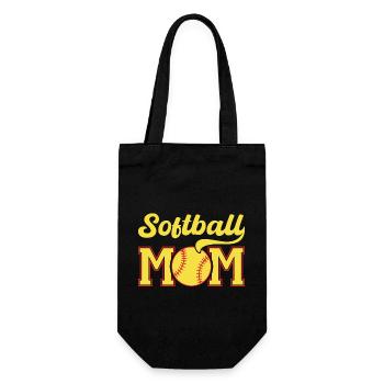 Softball Mama Retro Logo - Geschenkbeutel für Flaschen - Schwarz - Vorne