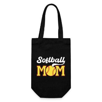 Softball Mom Pride Graphic - Gift Bag for Bottles - black - Front
