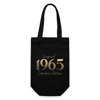 60. Geburtstag Original November Jahrgang 1965  - Geschenkbeutel für Flaschen - Schwarz - Vorne