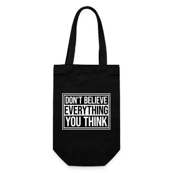 Ne croyez pas tout ce que vous pensez en disant la sagesse - Sac à bouteille - noir - Devant