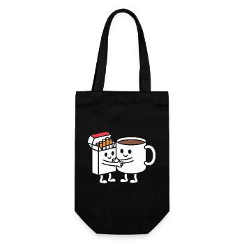 Café et cigarettes - Funny Balkan Breakfast T- - Sac à bouteille - noir - Devant