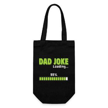 Dad Joke Loading 99% – Funny Gift for Dad - Gift Bag for Bottles - black - Front