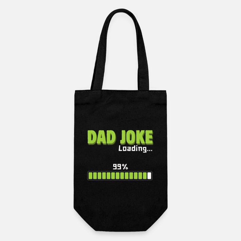 Dad Joke Loading 99% – Funny Gift for Dad - Gift Bag for Bottles - black