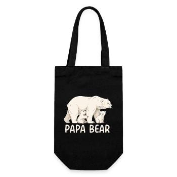 Papa Bear - Gift Bag for Bottles - black - Front