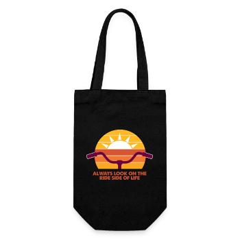 Sunny bike vibes - Always the ride side! - Gift Bag for Bottles - black - Front