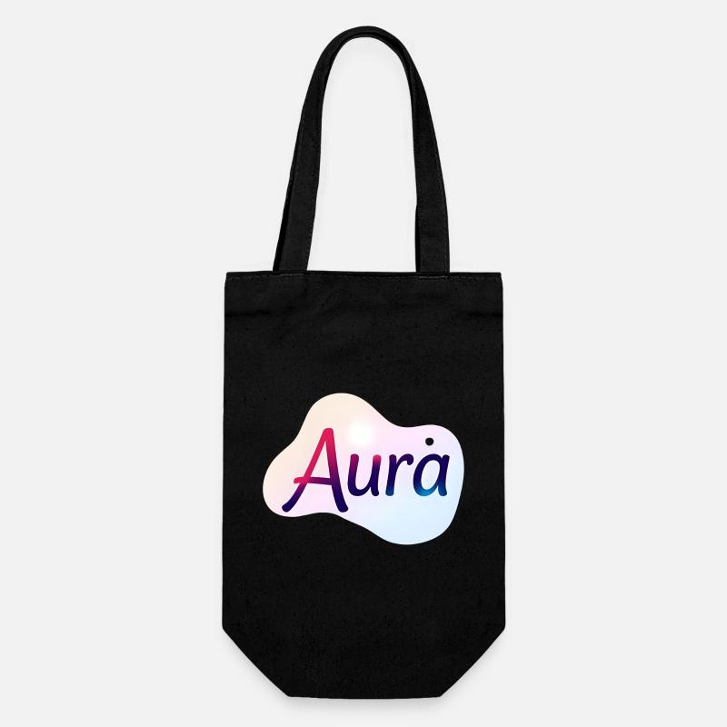 Aura – Design Typographique Coloré Moderne - Sac à bouteille - noir