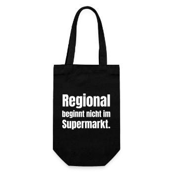Régionalité au lieu de norme supermarché - Sac à bouteille - noir - Devant