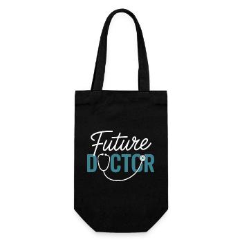 Future Doctor Stethoscope Design - Gift Bag for Bottles - black - Front