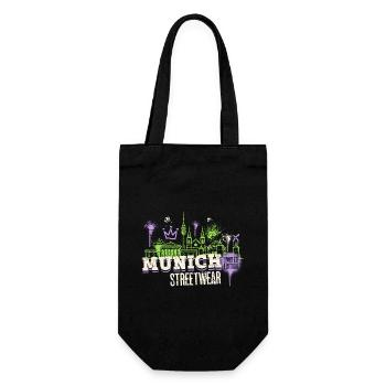Munich Munich Skyline City Germany Graffiti - Gift Bag for Bottles - black - Front