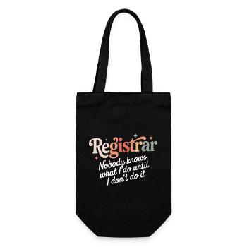 Proud school secretary heart of school office everyday life - Gift Bag for Bottles - black - Front