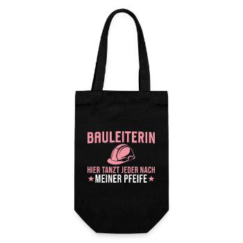 Construction Manager - Everyone dances to my tune here - Gift Bag for Bottles - black - Front