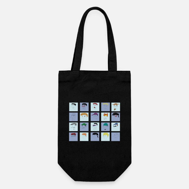 All Faces bisher Sammlung Nr. 1 - Geschenkbeutel für Flaschen - Schwarz