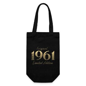 65e anniversaire cadeau Mari Femme Mars 1961 - Sac à bouteille - noir - Devant
