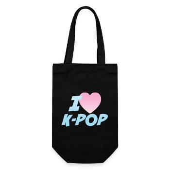 Ich liebe K-Pop - Geschenkbeutel für Flaschen - Schwarz - Vorne