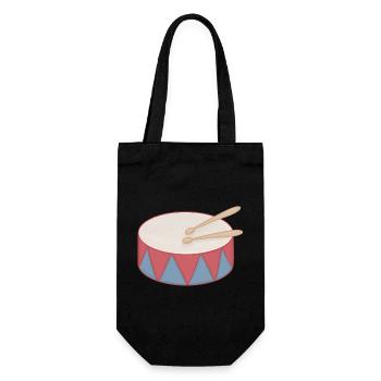 Tambour de dessin animé avec décoration triangulaire - Sac à bouteille - noir - Devant