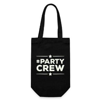 Party Crew Lettering - Gift Bag for Bottles - black - Front