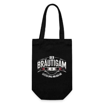 Groom Last game before marriage Bachelor party - Gift Bag for Bottles - black - Front