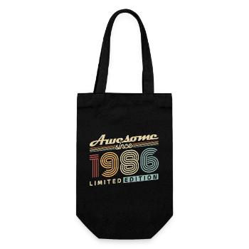 Cadeau de 40e anniversaire 1986 Vintage Rétro - Sac à bouteille - noir - Devant
