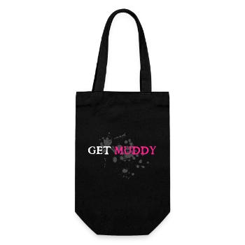 Get muddy Schlammlauf Mud Run Muddy Race - Gift Bag for Bottles - black - Front