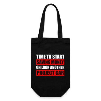 Start saving money Car lover car guy mechanic - Geschenkbeutel für Flaschen - Schwarz - Vorne