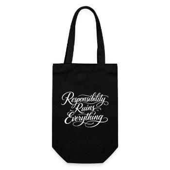 Sarcasm Responsibility Ruins Everything Funny Men - Gift Bag for Bottles - black - Front