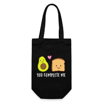 Tu m’as complété toast à l’avocat - Sac à bouteille - noir - Devant