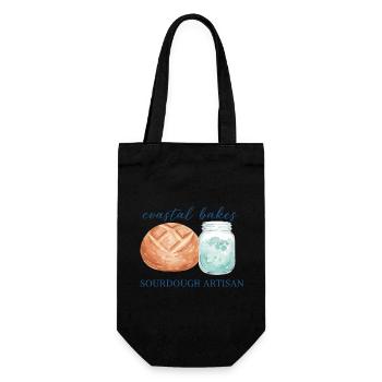 Sourdough Bread Baking Baker Artisan Coastal Bakes - Gift Bag for Bottles - black - Front