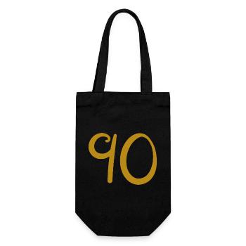 90 - Geschenkbeutel für Flaschen - Schwarz - Vorne