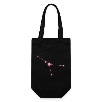 Krebsstern Sternbild Sternzeichen Pastellrosa - Geschenkbeutel für Flaschen - Schwarz - Vorne