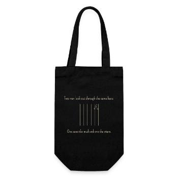 The classic for a change of perspective - Gift Bag for Bottles - black - Front