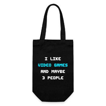 I Like Video Games And Maybe 3 People Videospiele - Gift Bag for Bottles - black - Front