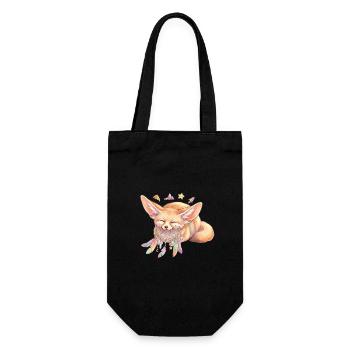 Dreamer fox with a dream catcher - Gift Bag for Bottles - black - Front