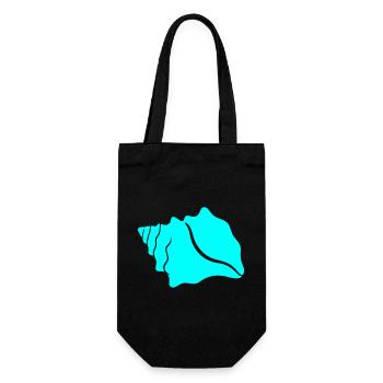 Turquoise Blue Shell Row - Gift Bag for Bottles - black - Front