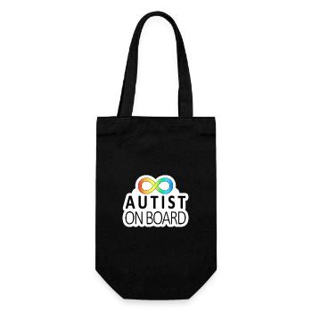 Autiste à bord : autocollants sur la neurodiversité - Sac à bouteille - noir - Devant