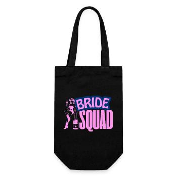 Bride Squad Party Vibe - Geschenkbeutel für Flaschen - Schwarz - Vorne